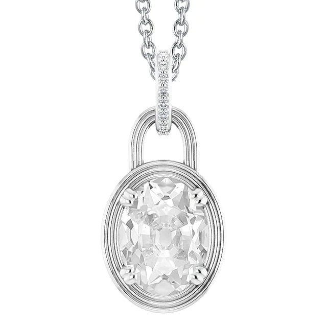 4 Carat Diamond Lock Style Pendant