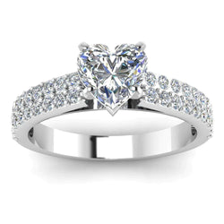 4 Carat Heart Diamond Anniversary Ring