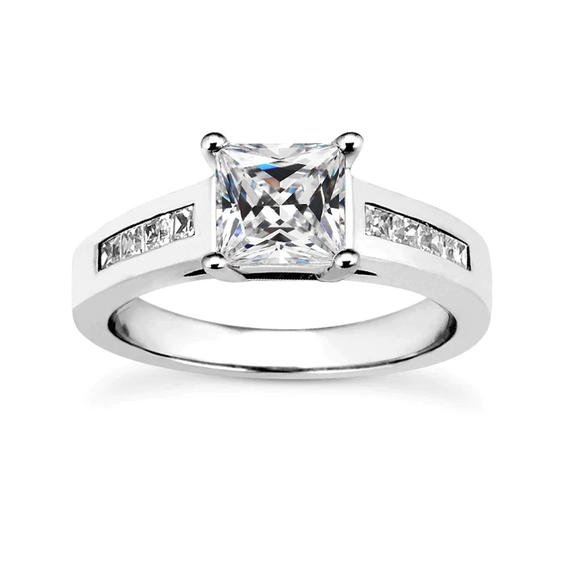 4 Carat Princess Diamond Anniversary Ring 