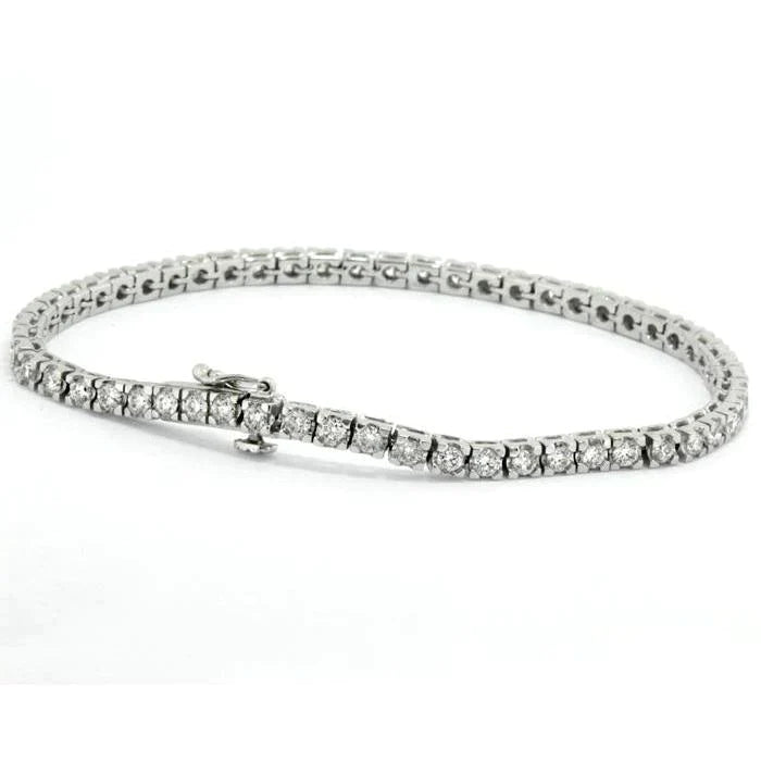 4 Carat Prong Set Diamond Tennis Bracelet