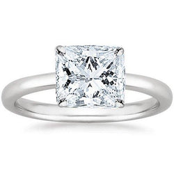 4 Carat Radiant Earth Mined Diamond Solitaire Ring