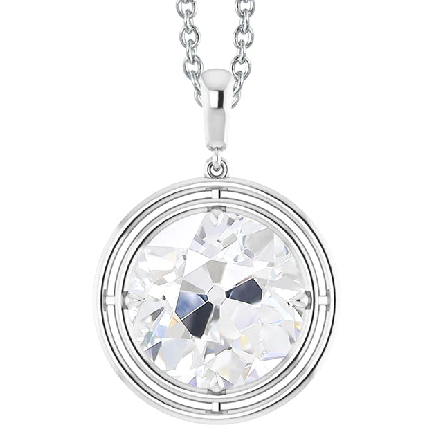 4 Carat Solitaire Round Diamond Pendant