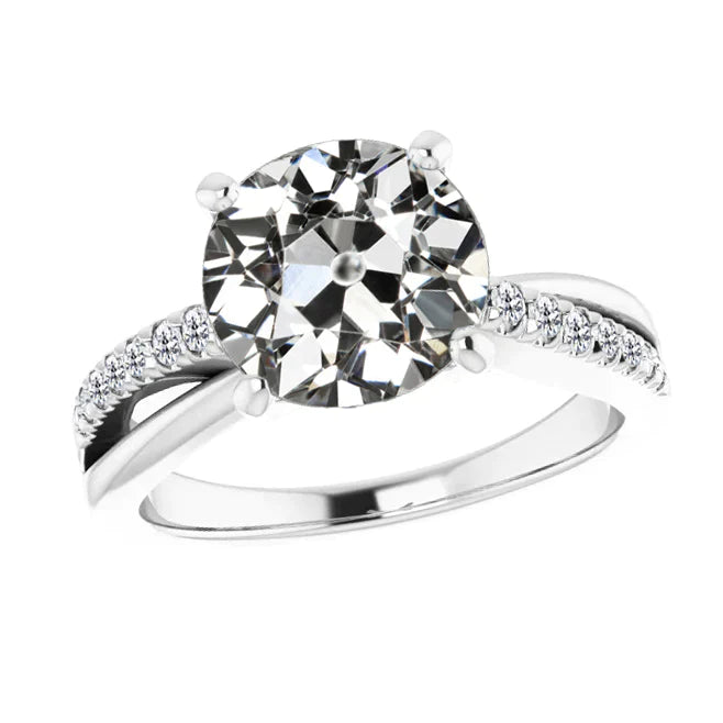 4 Carat Twisted Shank Diamond Ring