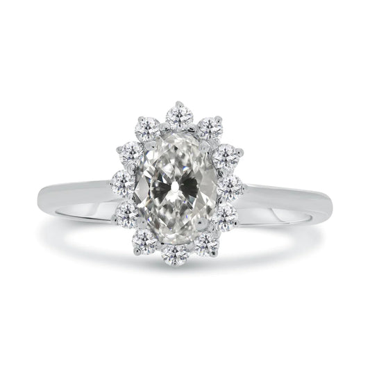 natural round diamond 4ct ring front view