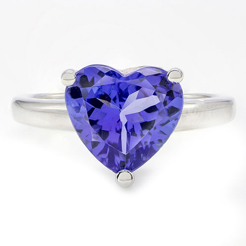 4 Carats Tanzanite Heart Ring