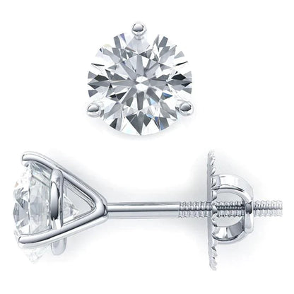 4 Ct Diamond Screw Backs Earrings