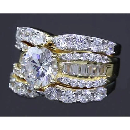 4 Piece Wedding Bridal Ring Set