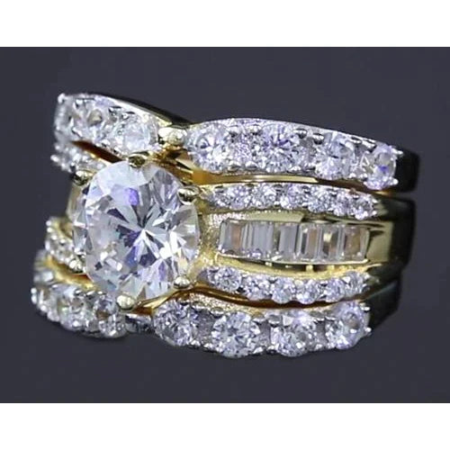 4 Piece Wedding Bridal Ring Set