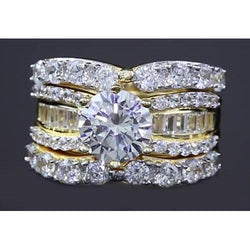 4 Piece Wedding Bridal Ring Set Mined Diamond