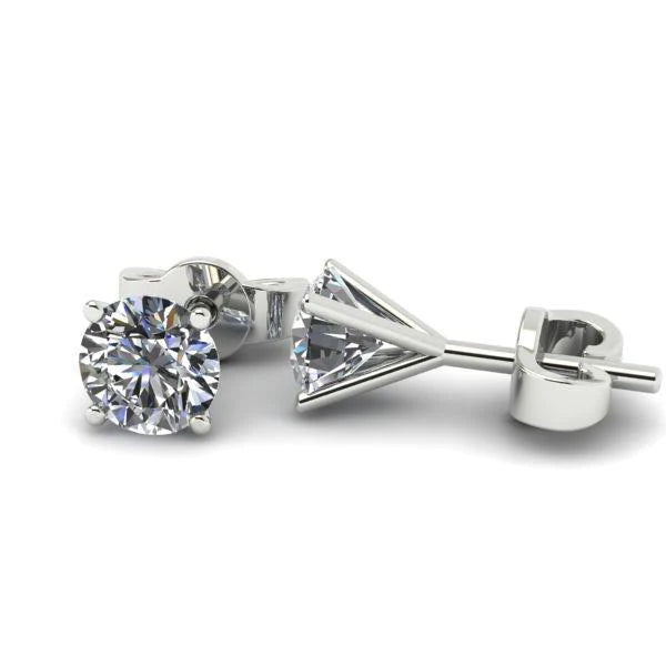 4 Prong Martini Diamond Earrings