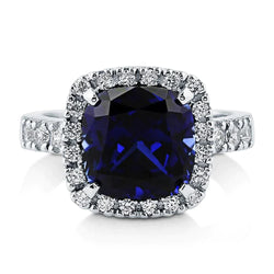 4 Carat Cushion Kashmir Sapphire Engagement Ring