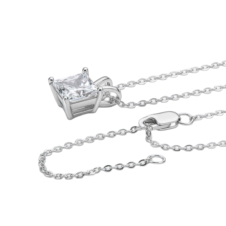 4 Carat Princess Cut Natural Diamond  Pendant
