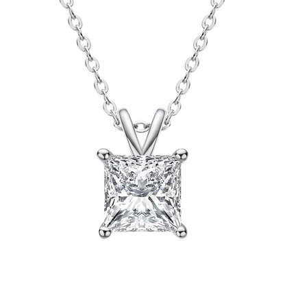 4 Carat Princess Cut Natural Diamond  Pendant
