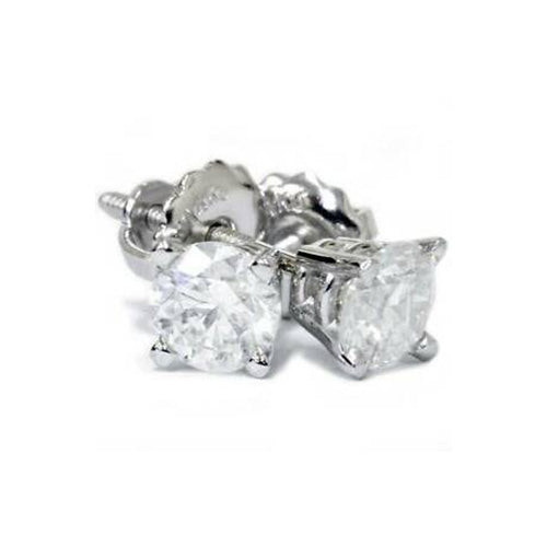 4 Ct Lab Grown Diamonds Stud Earrings Gold White GIA CERTIFICATE