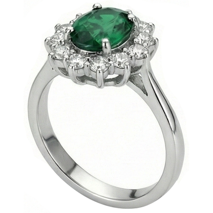 5.25 Carats Green Emerald GIA And Natural Earth Mined Diamonds Engagement Ring White Gold 14K
