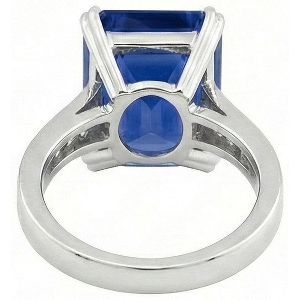 5 Carat Ceylon Emerald Sapphire Natural Earth Mined Diamond Ring