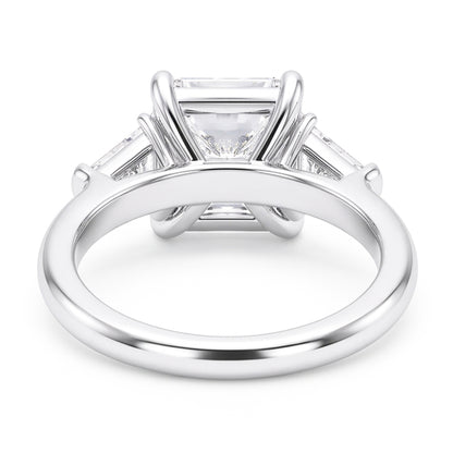 5 Carat Radiant Natural Real Diamond ( Not Lab Grown ) Three Stone Ring