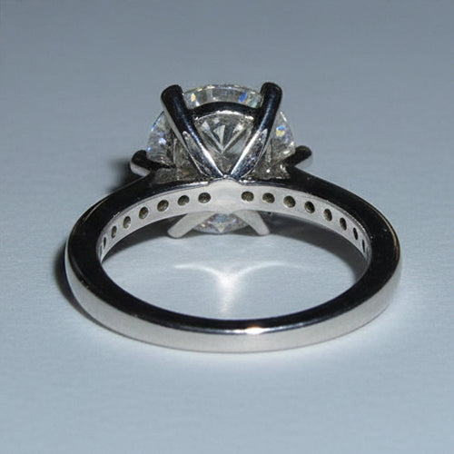 5 Carats Natural Earth Mined Diamond Engagement Ring And Band Set White Gold 14K