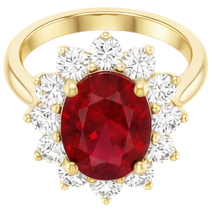 5 Ct Red Ruby Natural Earth Mined Diamond Wedding Ring 14K Yellow Gold