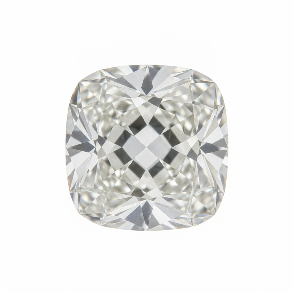 Antique Old Mine Cushion Cut Earth Mined Genuine 5 Carat F VS1 Loose Diamond