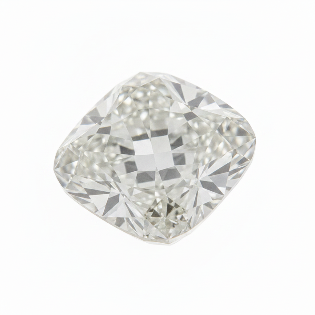 Antique Old Mine Cushion Cut Earth Mined Genuine 5 Carat F VS1 Loose Diamond
