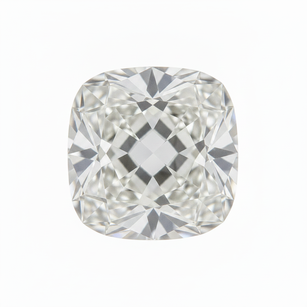 Antique Old Mine Cushion Cut Earth Mined Genuine 5 Carat F VS1 Loose Diamond
