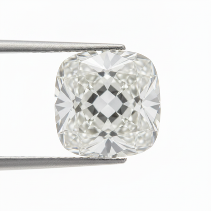 Antique Old Mine Cushion Cut Earth Mined Genuine 5 Carat F VS1 Loose Diamond