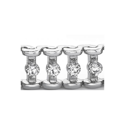 5.05 Ct Round Prong Setting Link Lab Grown Diamond Bracelet White Gold Jewelry