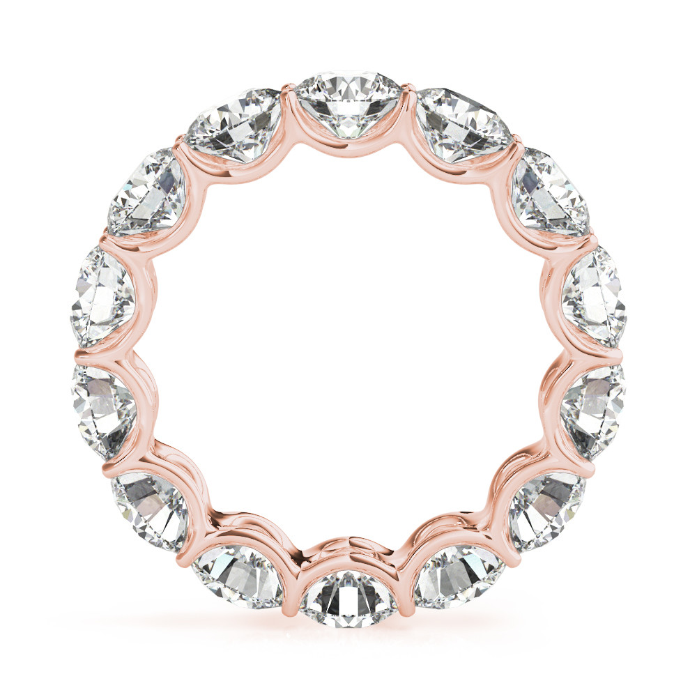 5.60 Ct Round Diamond Women's Band Rose Gold Eternity Lab Grown