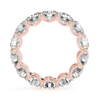 5.60 Ct Round Diamond Women's Band Rose Gold Eternity Lab Grown