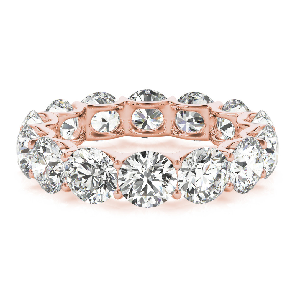 5.60 Ct Round Diamond Women's Band Rose Gold Eternity Lab Grown