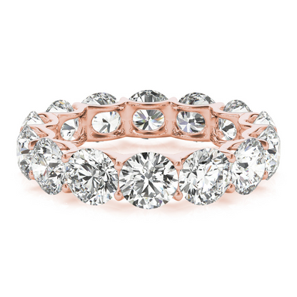 5.60 Ct Round Diamond Women's Band Rose Gold Eternity Lab Grown