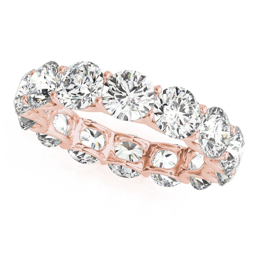 5.60 Ct Round Diamond Women's Band Rose Gold Eternity Lab Grown