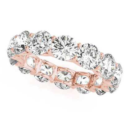 5.60 Ct Round Diamond Women's Band Rose Gold Eternity Lab Grown