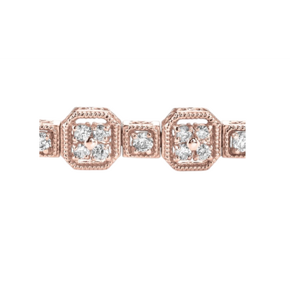 5.85 Carats Prong Set Round Cut Sparkling Natural Earth Mined Diamonds Bracelet RG 14K