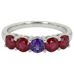 Natural Real ( Not Lab Grown )  Sapphire Ruby Band 1.50 Carats Women Jewelry