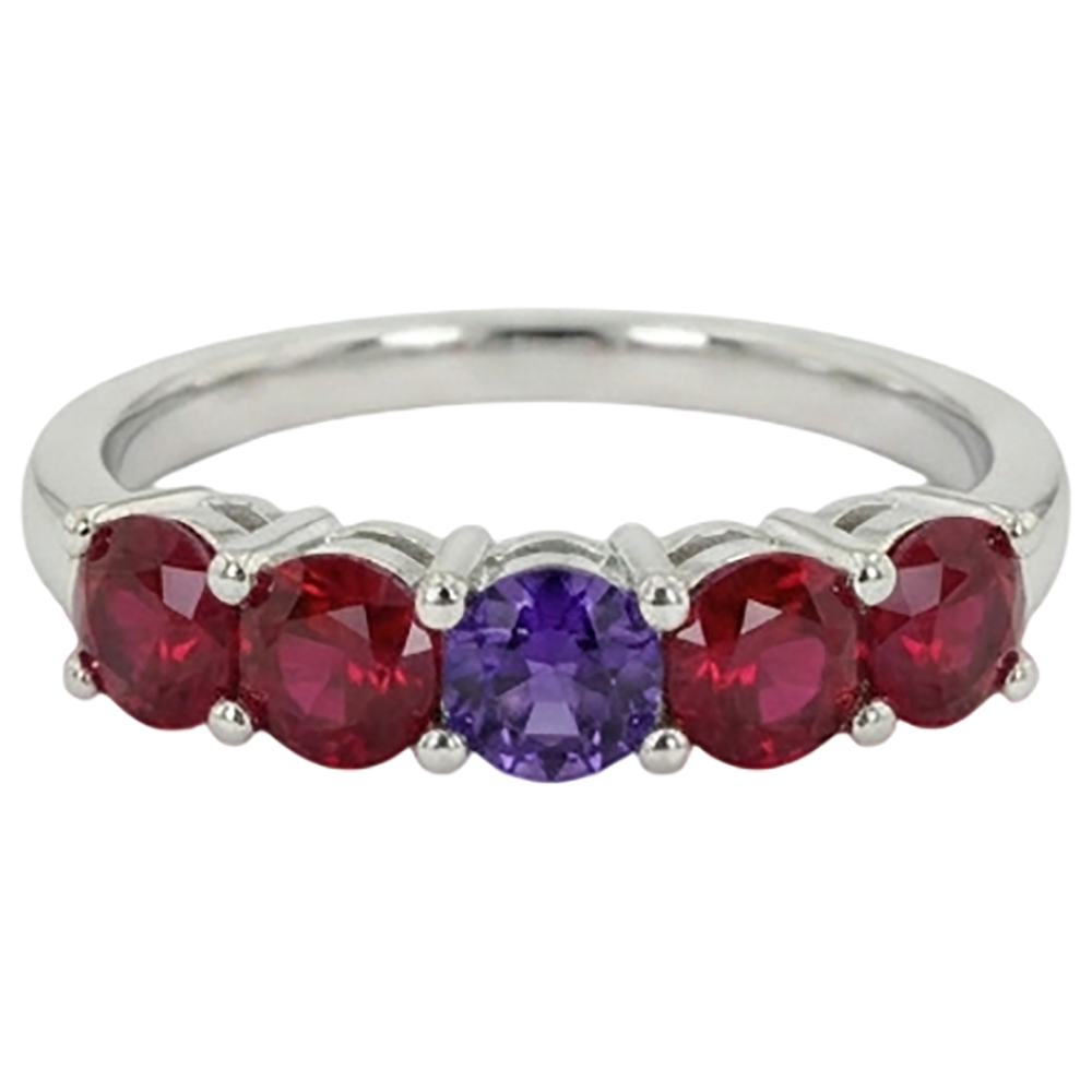 Natural Real ( Not Lab Grown )  Sapphire Ruby Band 1.50 Carats Women Jewelry