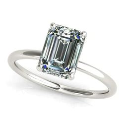 5 Carat Big Solitaire Emerald Lab Grown Diamond Ring