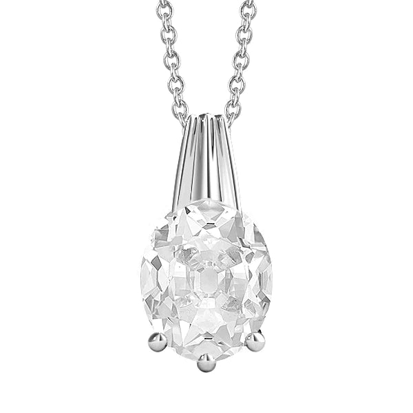5 Carat Old Cut Diamond Pendant