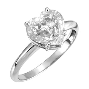 5 Carat Old Miner Heart Diamond Ring