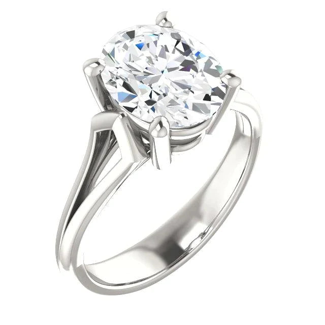 5 Carat Oval Big Diamond Ring