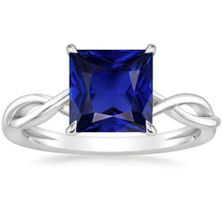 5 Carat Sapphire Engagement Solitaire Ring