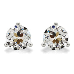 5 Ct Single Earth Mined Diamond Stud Earrings