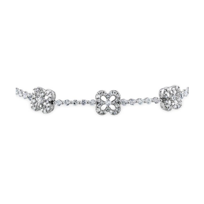5 Carats Round Lab Grown Diamond Lady Bracelet White Gold 10K