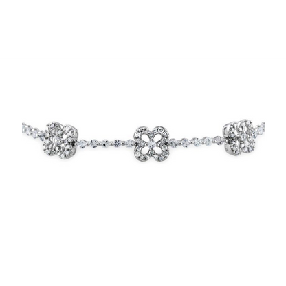 5 Carats Round Lab Grown Diamond Lady Bracelet White Gold 10K