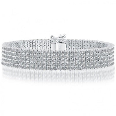 5 Row Statement Lab Grown Diamond Bracelet Tennis