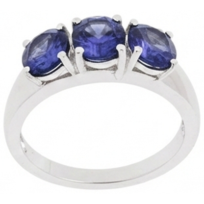 Natural Real ( Not Lab Grown )  6 Carat Blue Tanzanite Ring White Gold 3 Stone Gemstones New