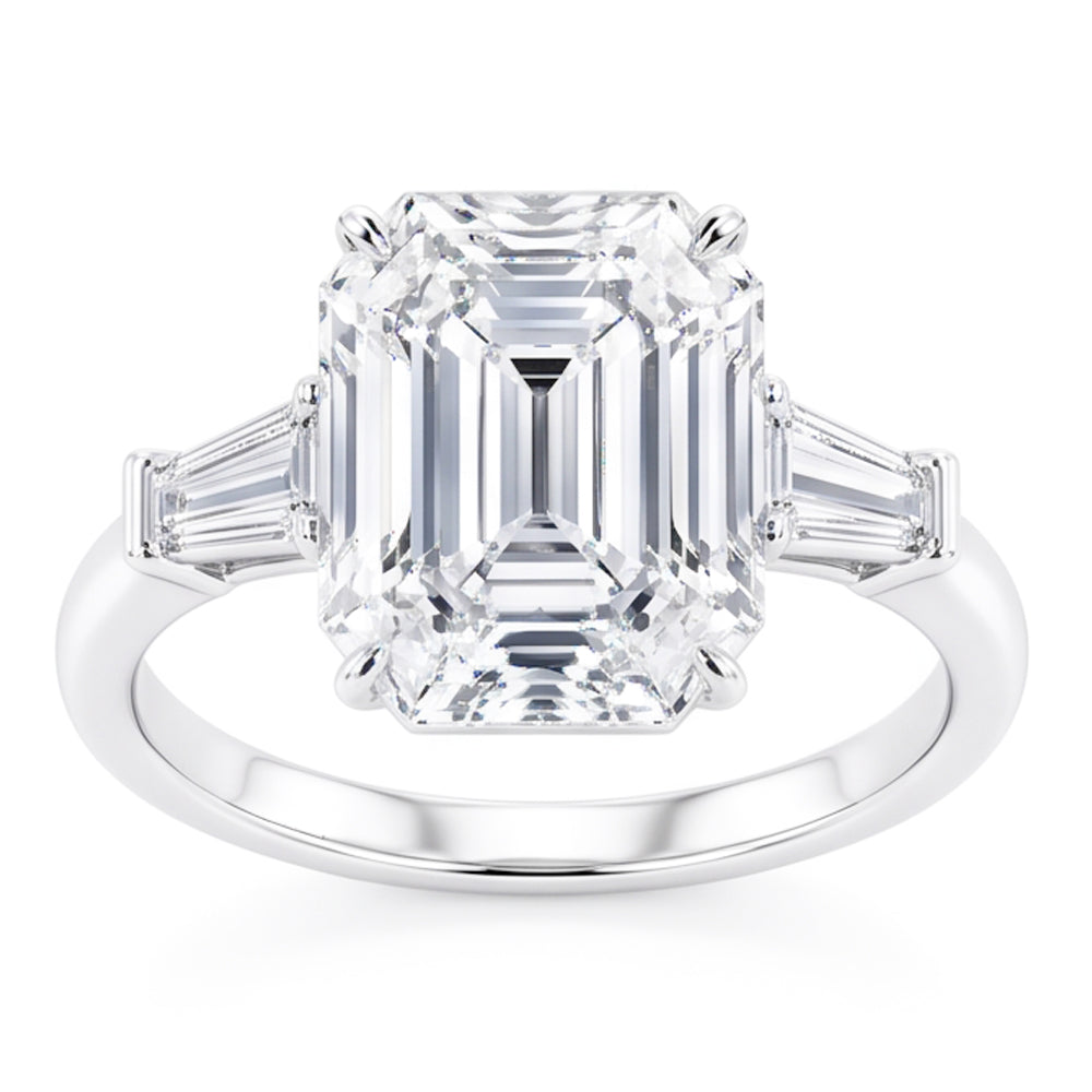 6 Carat Gorgeous Emerald Natural Real Diamond ( Not Lab Grown ) Ring