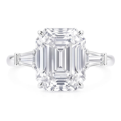 6 Carat Gorgeous Emerald Natural Real Diamond ( Not Lab Grown ) Ring