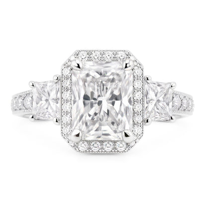 6 Carat Natural Radiant Diamond Ring